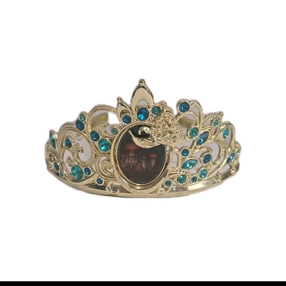 Aladdin Princess Jasmine Tiara Hair Comb Gold And Blue Palace Photo Costume Prop